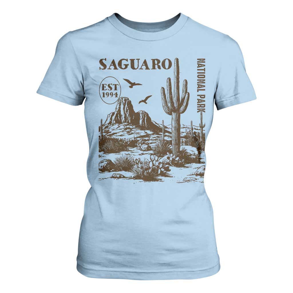 Vintage Saguaro National Park Est 1994 Graphic T Shirt For Women Retro Arizona Desert Mountain Hiking Souvenir