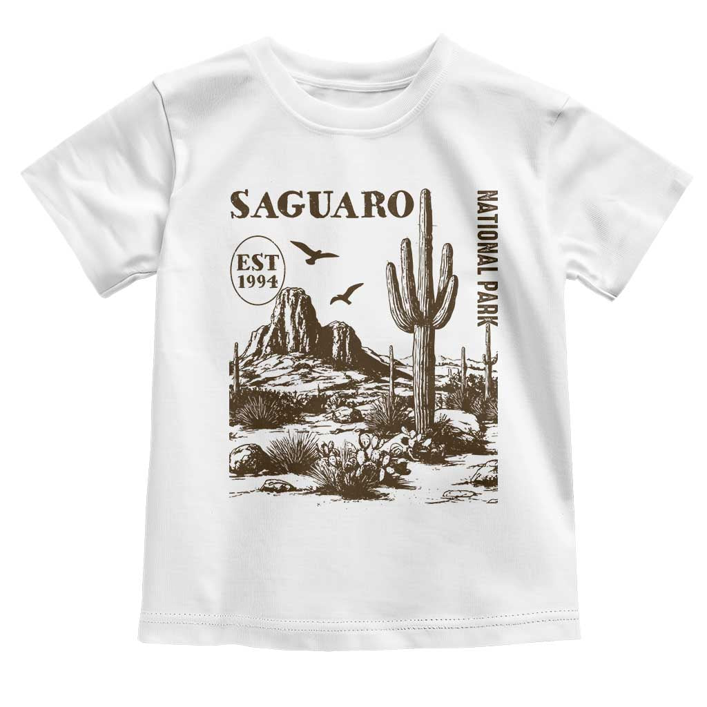 Vintage Saguaro National Park Est 1994 Graphic Toddler T Shirt Retro Arizona Desert Mountain Hiking Souvenir TS02 White Print Your Wear