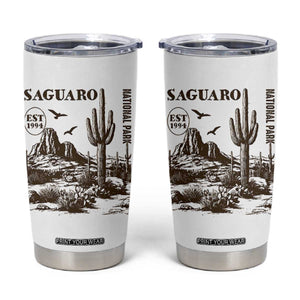 Vintage Saguaro National Park Est 1994 Graphic Tumbler Cup Retro Arizona Desert Mountain Hiking Souvenir