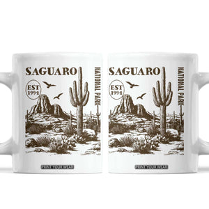 Vintage Saguaro National Park Est 1994 Graphic Coffee Mug Retro Arizona Desert Mountain Hiking Souvenir