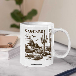 Vintage Saguaro National Park Est 1994 Graphic Coffee Mug Retro Arizona Desert Mountain Hiking Souvenir