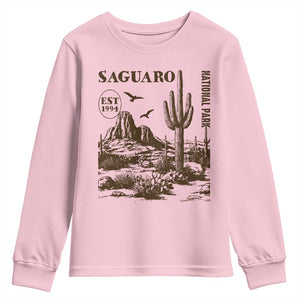 Vintage Saguaro National Park Est 1994 Graphic Youth Sweatshirt Retro Arizona Desert Mountain Hiking Souvenir