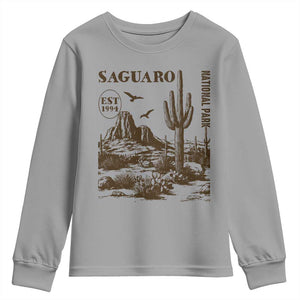 Vintage Saguaro National Park Est 1994 Graphic Youth Sweatshirt Retro Arizona Desert Mountain Hiking Souvenir