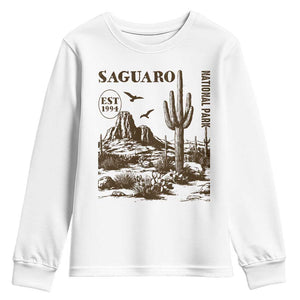 Vintage Saguaro National Park Est 1994 Graphic Youth Sweatshirt Retro Arizona Desert Mountain Hiking Souvenir