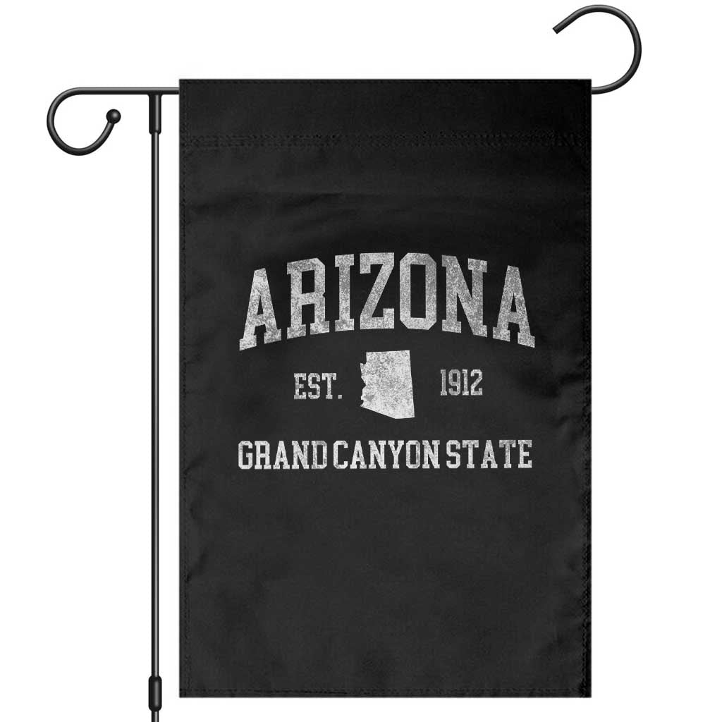 Vintage Distressed Arizona Grand Canyon State Graphic Garden Flag Retro 1912 Varsity Map Souvenir TS02 Black Print Your Wear