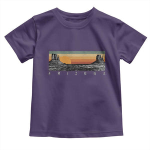 Retro Arizona Sunset Monument Valley Graphic Toddler T Shirt Panoramic Desert Red Rocks Landscape Souvenir