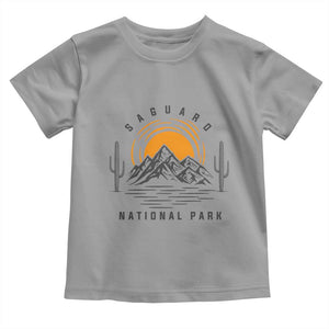 Retro Saguaro National Park Sunset Graphic Toddler T Shirt Vintage Arizona Desert Mountain Badge Souvenir