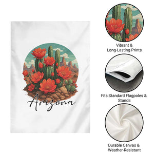 Beautiful Blooming Cactus Flower Arizona Graphic Garden Flag Vintage Desert Botanical Floral Nature Souvenir