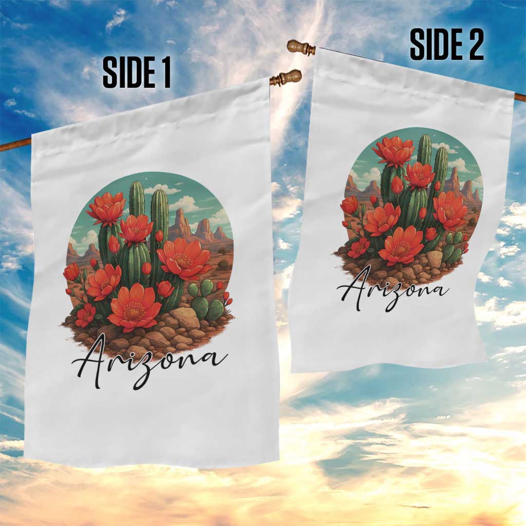 Beautiful Blooming Cactus Flower Arizona Graphic Garden Flag Vintage Desert Botanical Floral Nature Souvenir