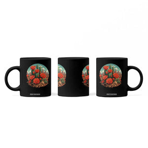 Beautiful Blooming Cactus Flower Arizona Graphic Coffee Mug Vintage Desert Botanical Floral Nature Souvenir