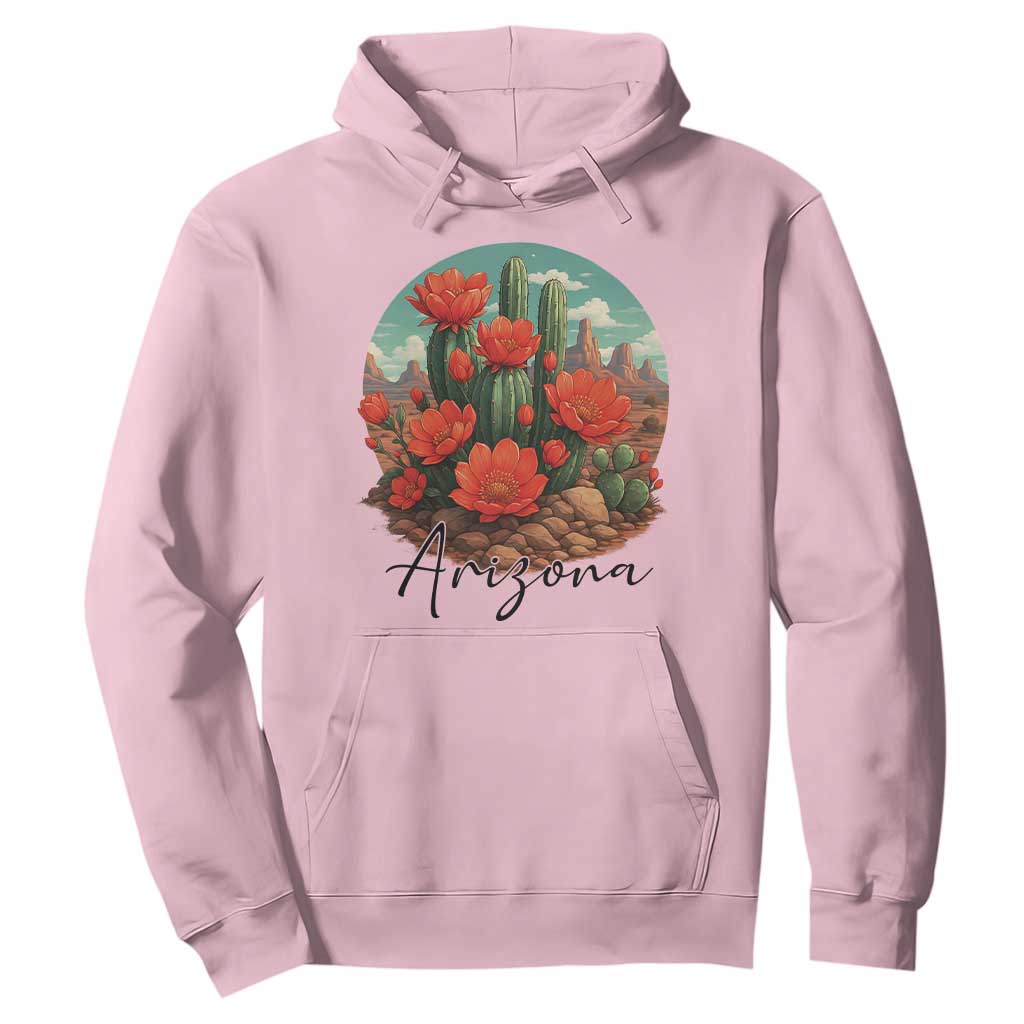 Beautiful Blooming Cactus Flower Arizona Graphic Hoodie Vintage Desert Botanical Floral Nature Souvenir