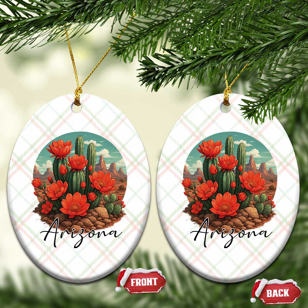 Beautiful Blooming Cactus Flower Arizona Graphic Ceramic Ornament Vintage Desert Botanical Floral Nature Souvenir