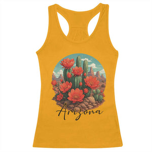 Beautiful Blooming Cactus Flower Arizona Graphic Racerback Tank Top Vintage Desert Botanical Floral Nature Souvenir