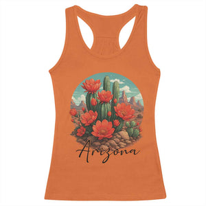 Beautiful Blooming Cactus Flower Arizona Graphic Racerback Tank Top Vintage Desert Botanical Floral Nature Souvenir