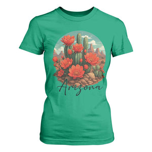 Beautiful Blooming Cactus Flower Arizona Graphic T Shirt For Women Vintage Desert Botanical Floral Nature Souvenir