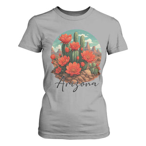 Beautiful Blooming Cactus Flower Arizona Graphic T Shirt For Women Vintage Desert Botanical Floral Nature Souvenir