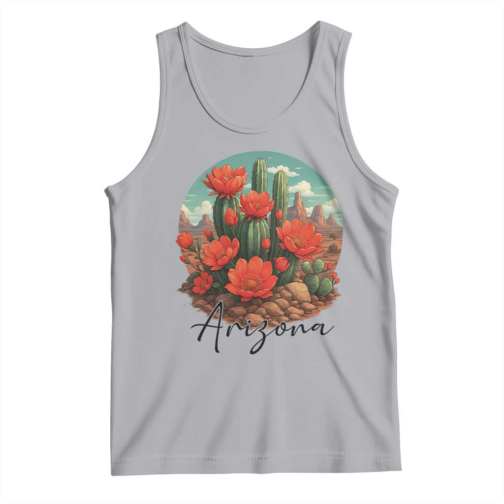 Beautiful Blooming Cactus Flower Arizona Graphic Tank Top Vintage Desert Botanical Floral Nature Souvenir