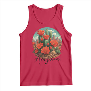 Beautiful Blooming Cactus Flower Arizona Graphic Tank Top Vintage Desert Botanical Floral Nature Souvenir