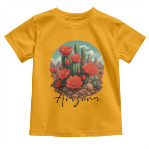 Beautiful Blooming Cactus Flower Arizona Graphic Toddler T Shirt Vintage Desert Botanical Floral Nature Souvenir