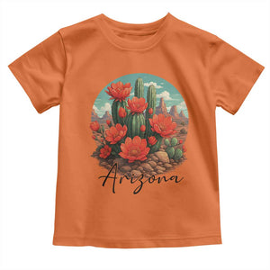 Beautiful Blooming Cactus Flower Arizona Graphic Toddler T Shirt Vintage Desert Botanical Floral Nature Souvenir