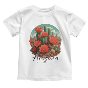 Beautiful Blooming Cactus Flower Arizona Graphic Toddler T Shirt Vintage Desert Botanical Floral Nature Souvenir