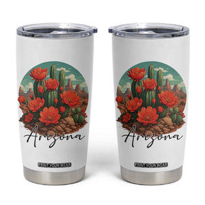 Beautiful Blooming Cactus Flower Arizona Graphic Tumbler Cup Vintage Desert Botanical Floral Nature Souvenir