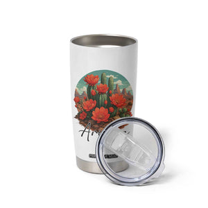 Beautiful Blooming Cactus Flower Arizona Graphic Tumbler Cup Vintage Desert Botanical Floral Nature Souvenir