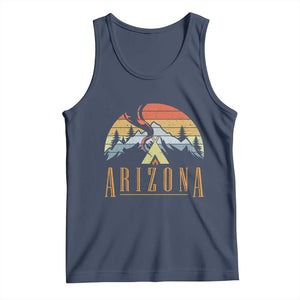 Vintage Arizona Camping Mountain Graphic Tank Top Retro Sunset Wilderness Outdoor Adventure Souvenir