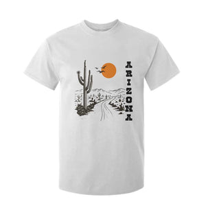 Retro Arizona Desert Road Sunset Graphic T Shirt For Kid Vintage Southwest Saguaro Cactus Travel Souvenir