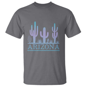 Retro Neon Silhouette Cactus Arizona Graphic T Shirt Modern Southwest Desert Aesthetic Travel Souvenir