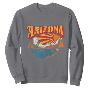 Retro Arizona Fly Fishing River Graphic Sweatshirt Vintage Angler Outdoor Mountain Adventure Souvenir