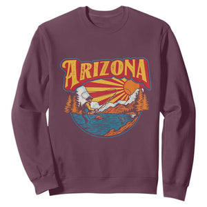 Retro Arizona Fly Fishing River Graphic Sweatshirt Vintage Angler Outdoor Mountain Adventure Souvenir