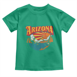 Retro Arizona Fly Fishing River Graphic Toddler T Shirt Vintage Angler Outdoor Mountain Adventure Souvenir