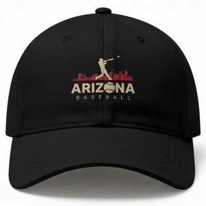 Vintage Arizona State Pride Baseball Player Graphic Baseball Cap Vintage Phoenix Skyline Batter Sports Fan