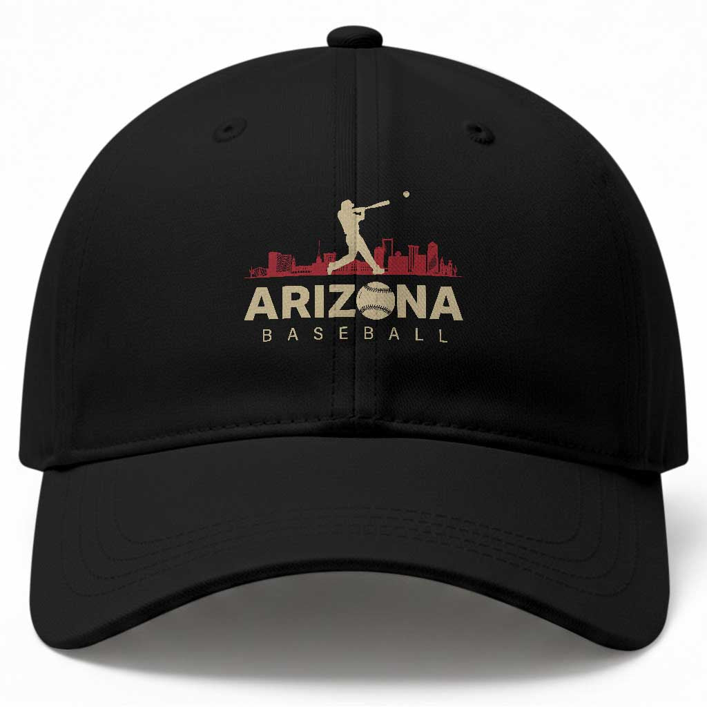 Vintage Arizona State Pride Baseball Player Graphic Baseball Cap Vintage Phoenix Skyline Batter Sports Fan TS02 Print Your Wear