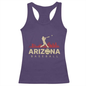 Vintage Arizona State Pride Baseball Player Graphic Racerback Tank Top Vintage Phoenix Skyline Batter Sports Fan