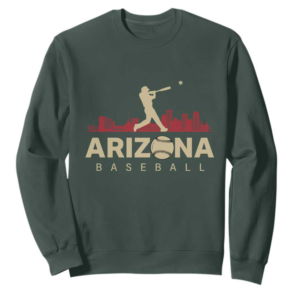Vintage Arizona State Pride Baseball Player Graphic Sweatshirt Vintage Phoenix Skyline Batter Sports Fan
