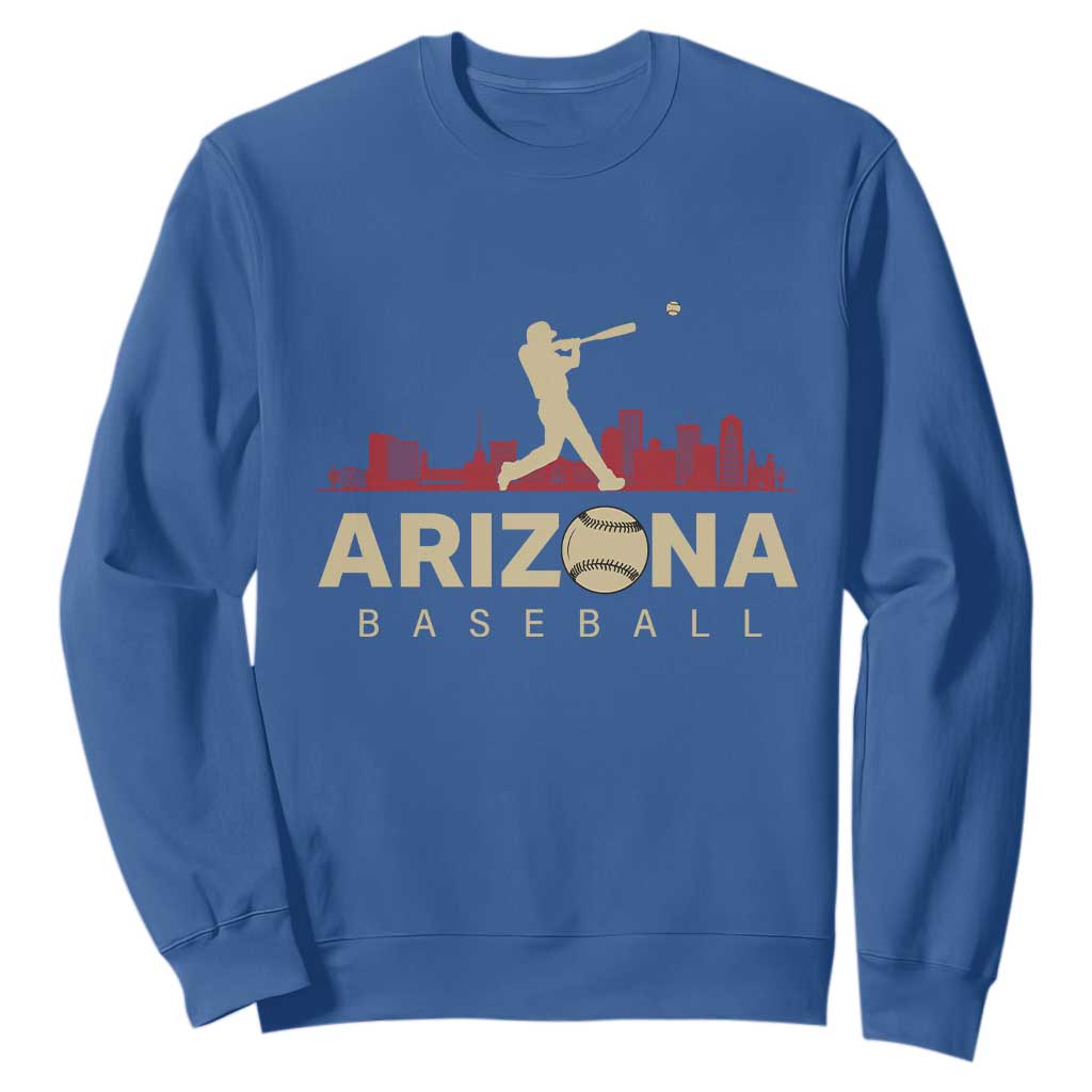 Vintage Arizona State Pride Baseball Player Graphic Sweatshirt Vintage Phoenix Skyline Batter Sports Fan