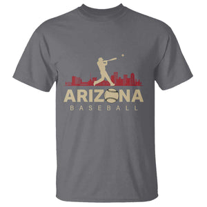 Vintage Arizona State Pride Baseball Player Graphic T Shirt Vintage Phoenix Skyline Batter Sports Fan