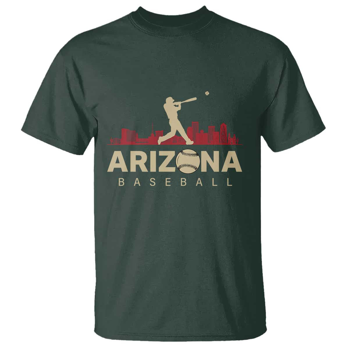 Vintage Arizona State Pride Baseball Player Graphic T Shirt Vintage Phoenix Skyline Batter Sports Fan