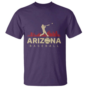 Vintage Arizona State Pride Baseball Player Graphic T Shirt Vintage Phoenix Skyline Batter Sports Fan