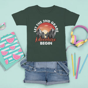 Hello 2nd Grade T Shirt For Kid Let The Second Grade Adventure Begin Retro Sunset TS02 Printyourwear