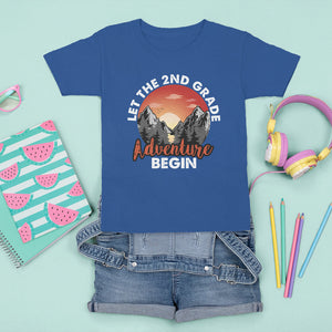 Hello 2nd Grade T Shirt For Kid Let The Second Grade Adventure Begin Retro Sunset TS02 Printyourwear
