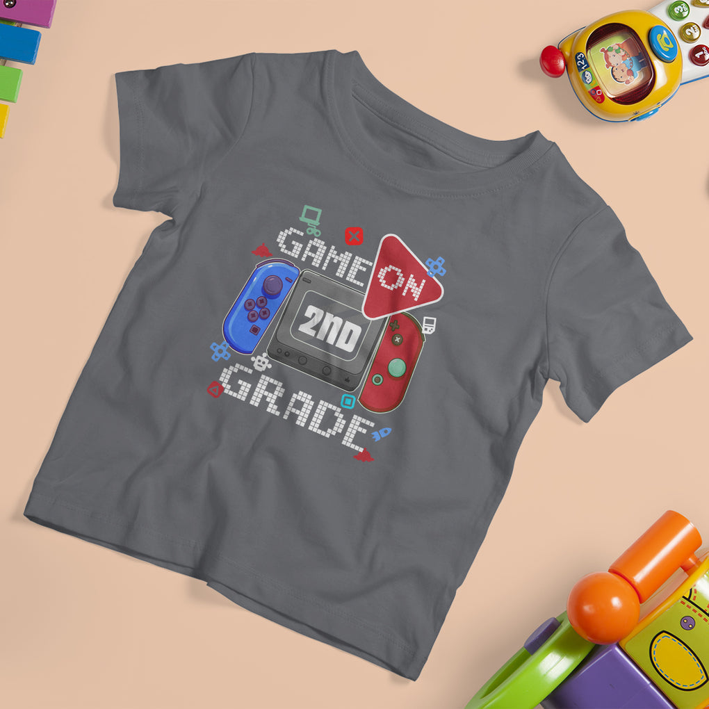 Game On 2nd Grade T Shirt For Kid Video Game Back To School Gaming TS02 Printyourwear