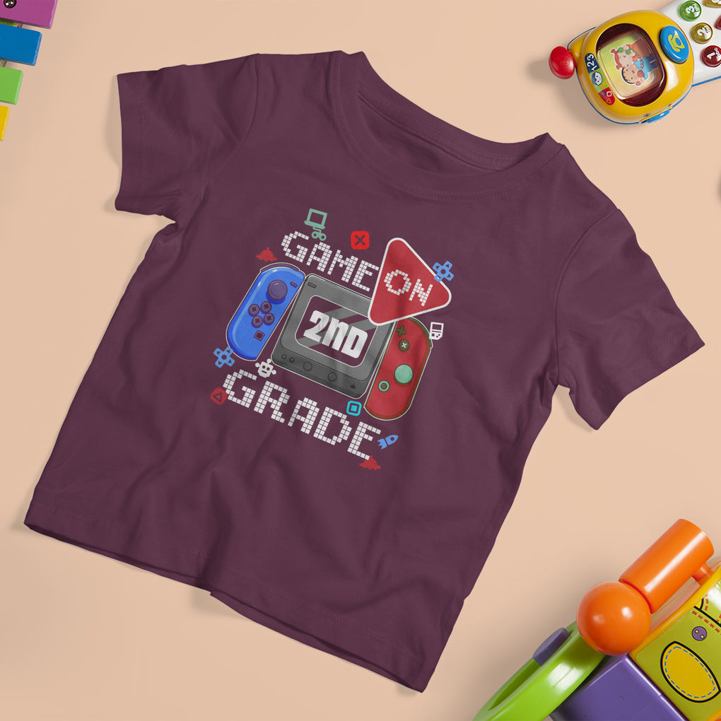 Game On 2nd Grade T Shirt For Kid Video Game Back To School Gaming TS02 Printyourwear