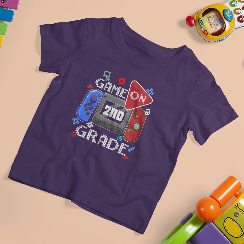 Game On 2nd Grade T Shirt For Kid Video Game Back To School Gaming TS02 Printyourwear