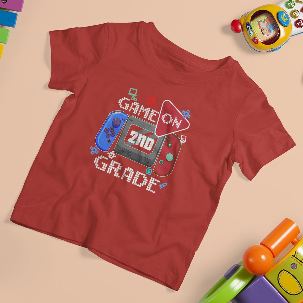Game On 2nd Grade T Shirt For Kid Video Game Back To School Gaming TS02 Printyourwear
