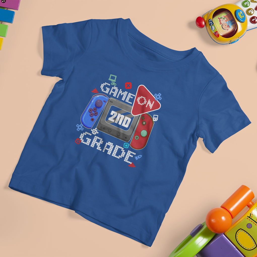 Game On 2nd Grade T Shirt For Kid Video Game Back To School Gaming TS02 Printyourwear