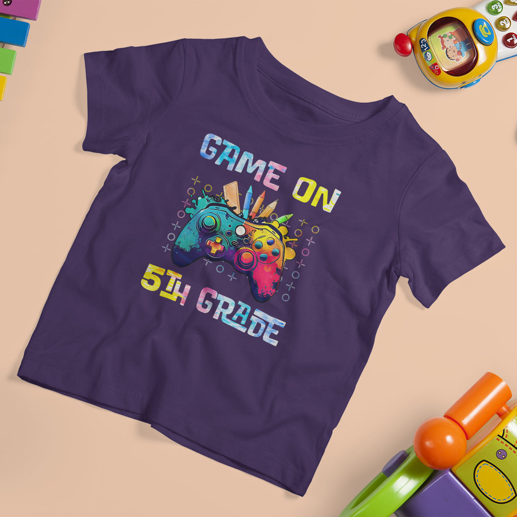 Game On 5th Grade T Shirt For Kid Video Game Back To School Gaming TS02 Printyourwear