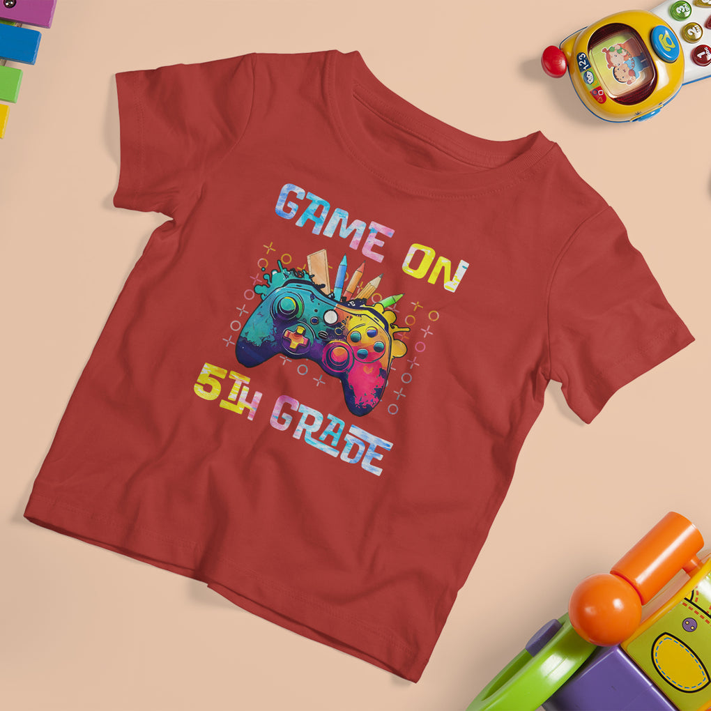Game On 5th Grade T Shirt For Kid Video Game Back To School Gaming TS02 Printyourwear
